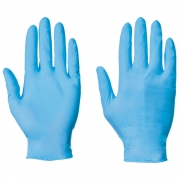 BLUE NITRILE DISPOSABLE GLOVES LARGE